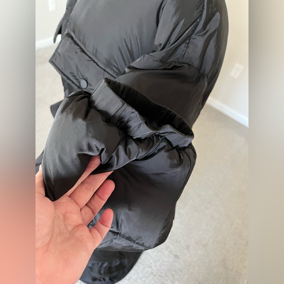 NWT Good American Black Puffer Trench Coat Size 3X - Picture 9 of 12
